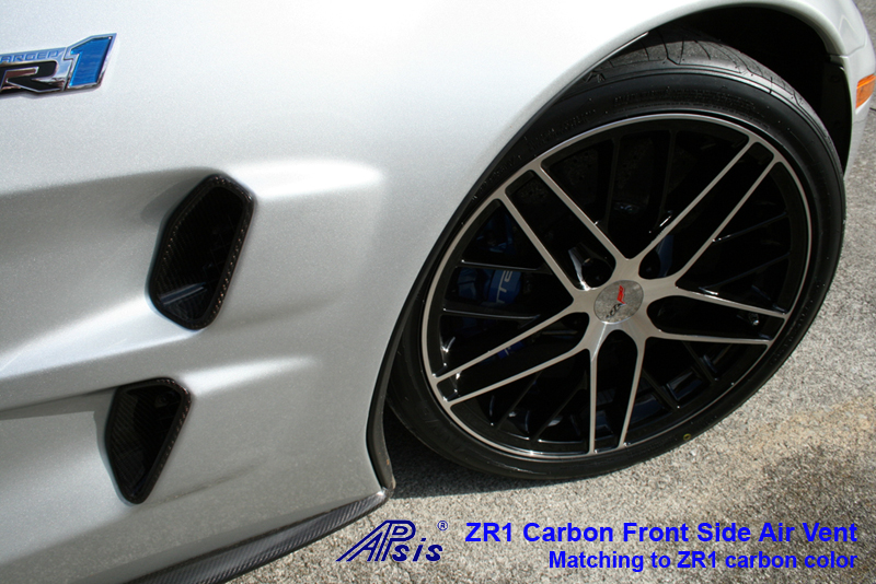 Real Carbon Fiber, C6 ZR1 Corvette Front Side Scoops/Ducts Bezel